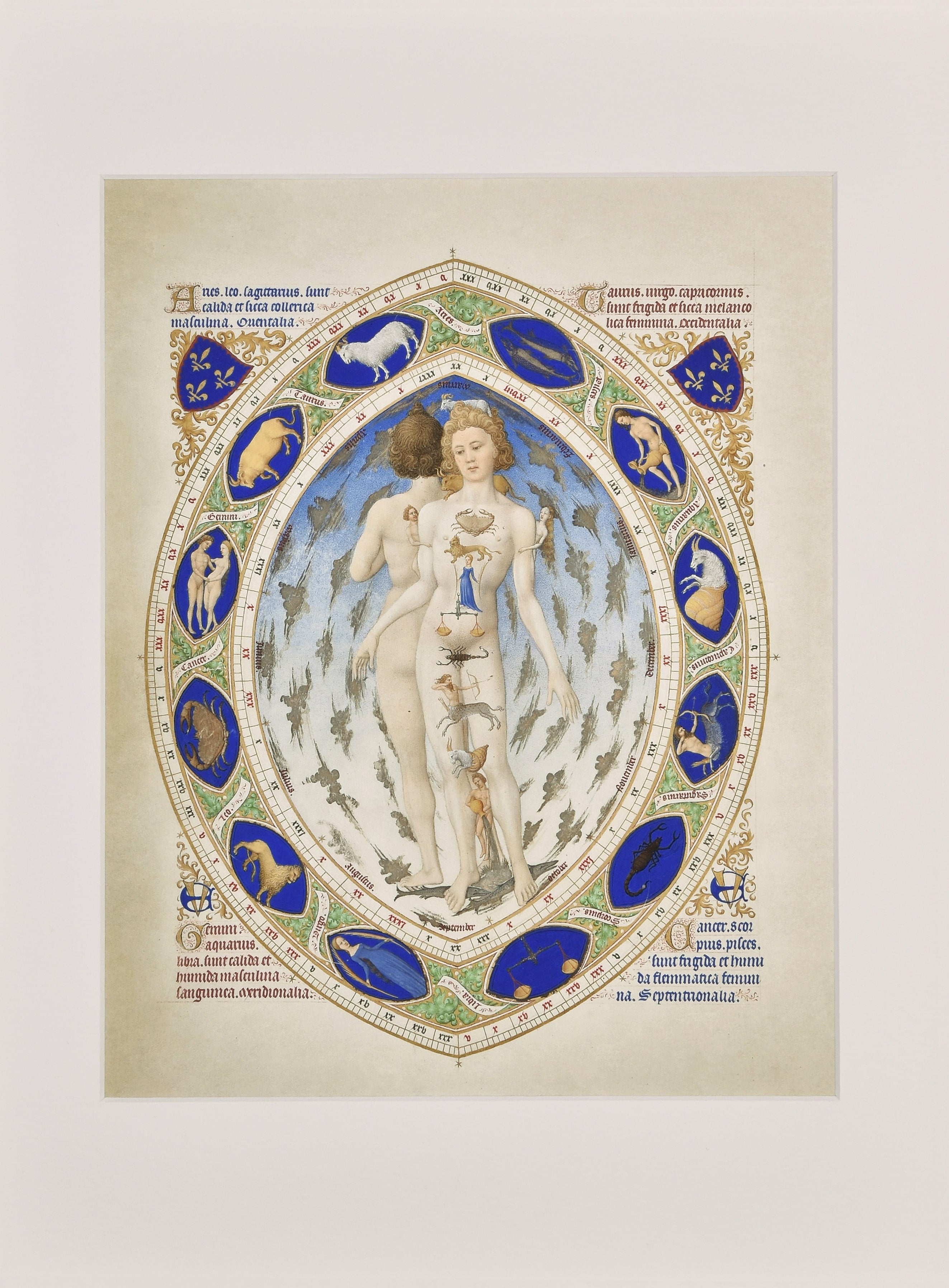 Fac-similé de l'homme zodiacal