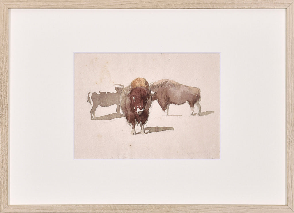 Fac-similé Étude de bisons